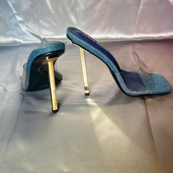 Public Desire Blue Sandals with Modern Transparent Strap - Picture 4 of 4